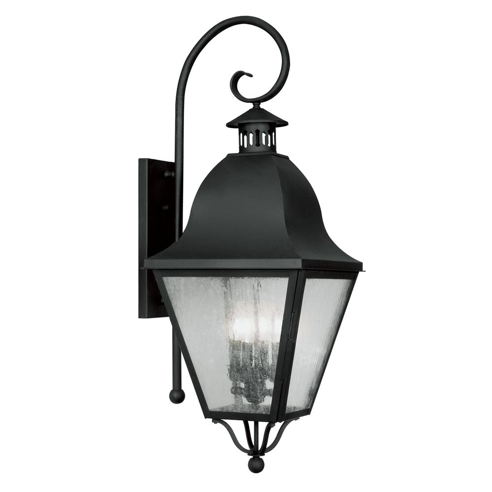 Livex Lighting 2558-04 Amwell Outdoor Wall Lantern in Black 
